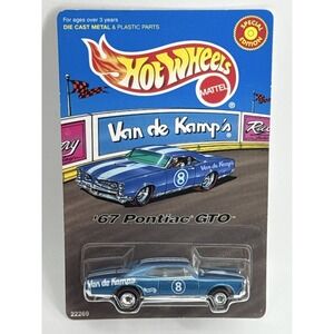 Hot Wheels 1998 Van de Kamp's '67 Pontiac GTO Special Edition Blue #22269 Die-Ca